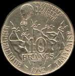 Pièce de 10 francs Gambetta 1982 - revers