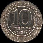 Pièce de 10 francs Hughes Capet 987-1987 - revers