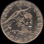 Pièce de 10 francs Roland Garros 1888-1918 1988 - avers