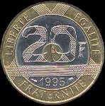 Pièce de 20 francs Mont-Saint-Michel 1995 - revers