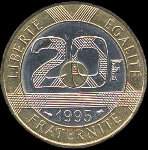 Pi�ce de 20 francs Mont-Saint-Michel 1995 - revers