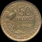 Pi�ce de 50 francs Guiraud 1953 - revers
