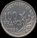 Pièce de 100 francs Cochet 1954 - revers