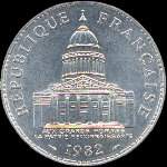 Pièce de 100 francs Panthéon 1982 - avers