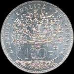 Pièce de 100 francs Panthéon 1982 - revers