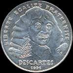 Pi�ce de 100 francs Descartes 1991 - avers