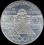 Pièce de 100 francs Liberté 1993 - revers