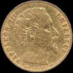 Pi�ce de 5 francs or Napol�on III Empereur t�te nue 1855A - Empire fran�ais - avers