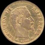 Pi�ce de 5 francs or Napol�on III Empereur t�te nue 1859A - Empire fran�ais - avers