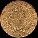 Pièce de 10 francs or Cérès 1899A - République française - revers