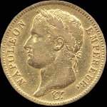 Pi�ce de 40 francs or Napol�on Empereur t�te laur�e 1811A - Empire fran�ais - avers