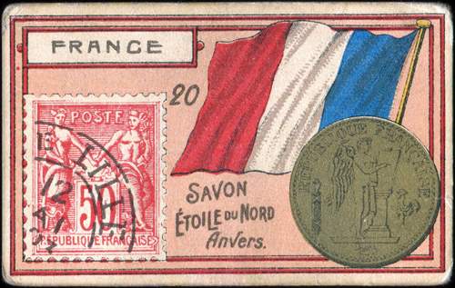 Savon Etoile du Nord en simple et doubles boites - Savonneries Louis Pitz - Anvers - face