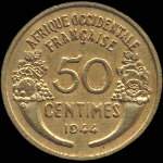 Afrique Occidentale Française - AOF - 50 centimes 1944 - revers