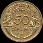Afrique Occidentale Fran�aise - AOF - 50 centimes 1944 - revers