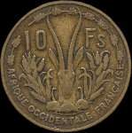 Afrique Occidentale Fran�aise - AOF - 10 francs 1956 - revers