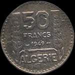 Alg�rie fran�aise - R�publique fran�aise - 50 francs 1949 - revers