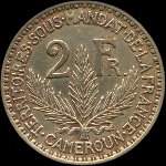 Territoires sous mandat de la France - Cameroun - 2 franc 1924 - revers