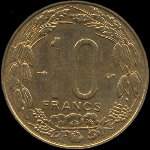 Afrique Equatoriale Fran�aise - A.E.F. - Cameroun - 10 francs 1958 - revers