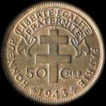 Cameroun Fran�ais - 50 centimes 1943 - revers