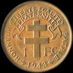 Cameroun Fran�ais Libre - 1 franc 1943 - revers