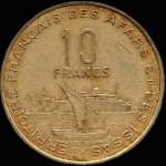 Djibouti - Territoire fran�ais des Afars et des Issas - 10 francs 1975 - revers