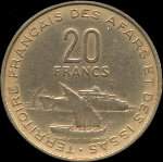 Djibouti - Territoire fran�ais des Afars et des Issas - 20 francs 1968 - revers