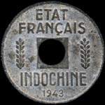 Indochine - Etat fran�ais - &frac14; centi�me 1943 - avers
