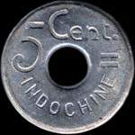 Indochine - Etat français - 5 centièmes 1943 - revers