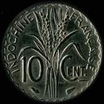 Indochine fran�aise - R�publique fran�aise - 10 centi�mes 1940 magn�tique - revers