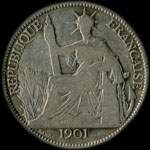 Indochine fran�aise - R�publique fran�aise - 20 centi�mes 1901 - avers