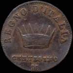 Regno d'Italia - 1 centesimo 1810 M - revers