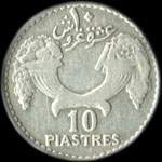 Etat du Grand Liban - 10 piastres R�publique Libanaise 1929 - revers