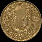 Madagascar - 10 francs 1953 - revers
