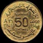 Maroc - Empire chérifien - 50 centimes 1945 - revers