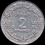 Maroc - Empire ch�rifien - 2 francs 1951 - revers