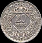 Maroc - Empire chérifien - 20 francs 1947 - revers