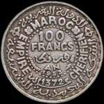 Maroc - Empire ch�rifien - 100 francs 1953 - revers
