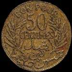 Tunisie - 50 centimes 1921 - revers