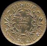 Tunisie - 1 franc 1941 - avers