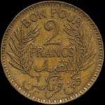 Tunisie - 2 francs 1945 - revers