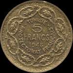 Tunisie - 5 francs 1946 - revers