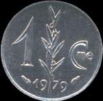 1 centime frapp�e de 1979 � 1995 sous Rainier III Prince de Monaco - revers