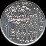 1 franc frapp�e de 1960 � 1995 sous Rainier III Prince de Monaco - revers