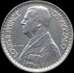 10 francs frappée en 1945 et 1946 sous Louis II Prince de Monaco - avers
