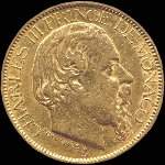 100 francs or Charles III Prince de Monaco de 1882 � 1886 - revers