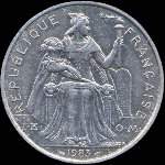Nouvelle-Caldonie - pice de 5 francs de 1983  2019 Rpublique Franaise I.E.O.M. - avers