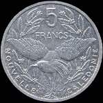 Nouvelle-Cal�donie - pi�ce de 5 francs de 1983 � 2019 R�publique Fran�aise I.E.O.M. - revers