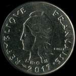 Nouvelle-Caldonie - pice de 10 francs depuis 2006 Rpublique Franaise I.E.O.M. - avers