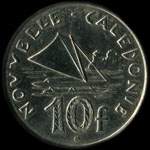 Nouvelle-Caldonie - pice de 10 francs depuis 2006 Rpublique Franaise I.E.O.M. - revers