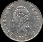 Nouvelle-Cal�donie - pi�ce de 20 francs de 1972 � 2005 R�publique Fran�aise I.E.O.M. - avers